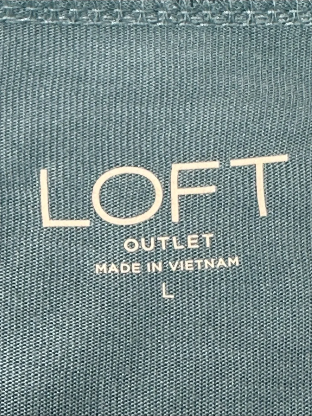 Ann Taylor Loft NWT Puff Tie Sleeves Top Blue Green Short Sleeves Soft Comfy L